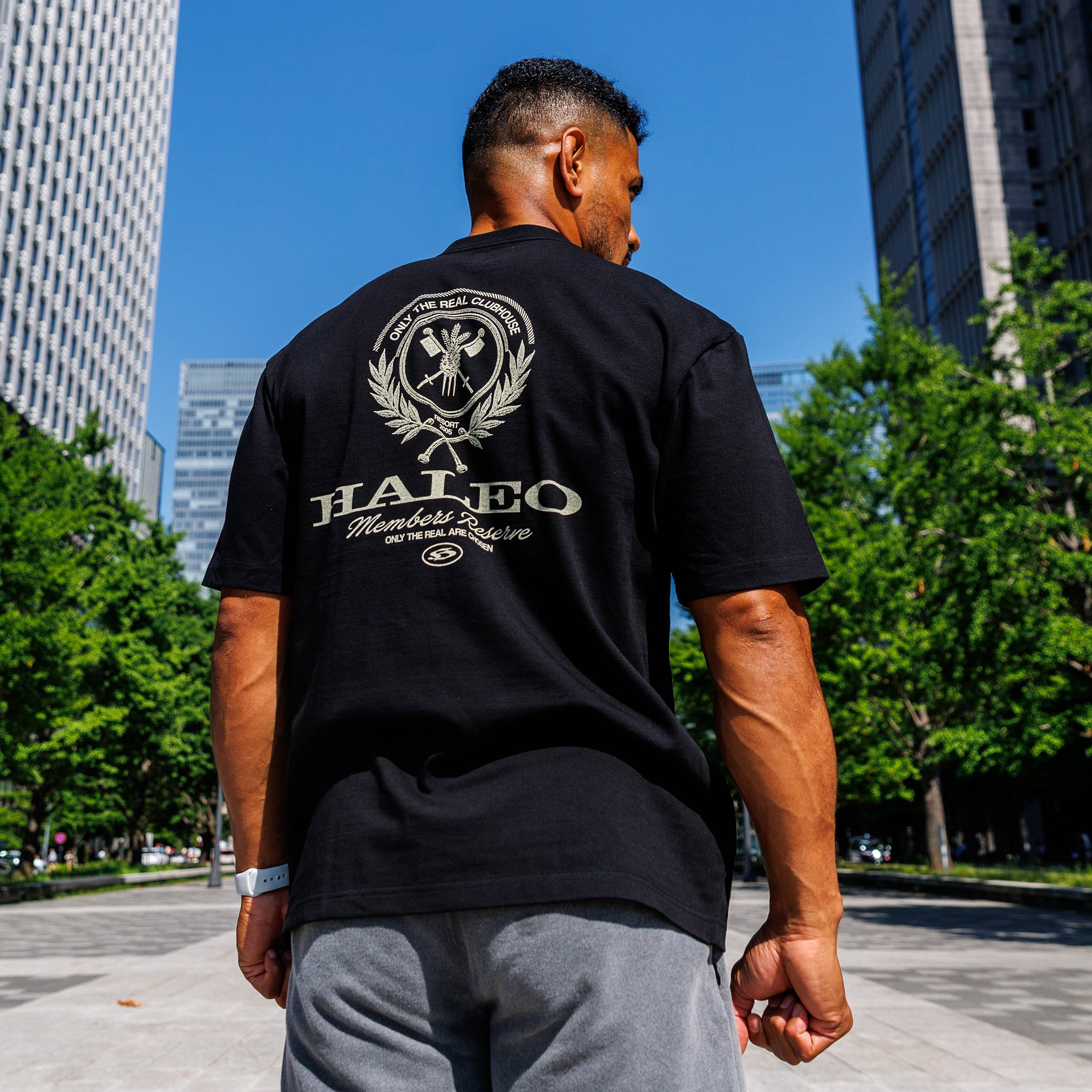 HALEO CLUB REAL TEE BLACK