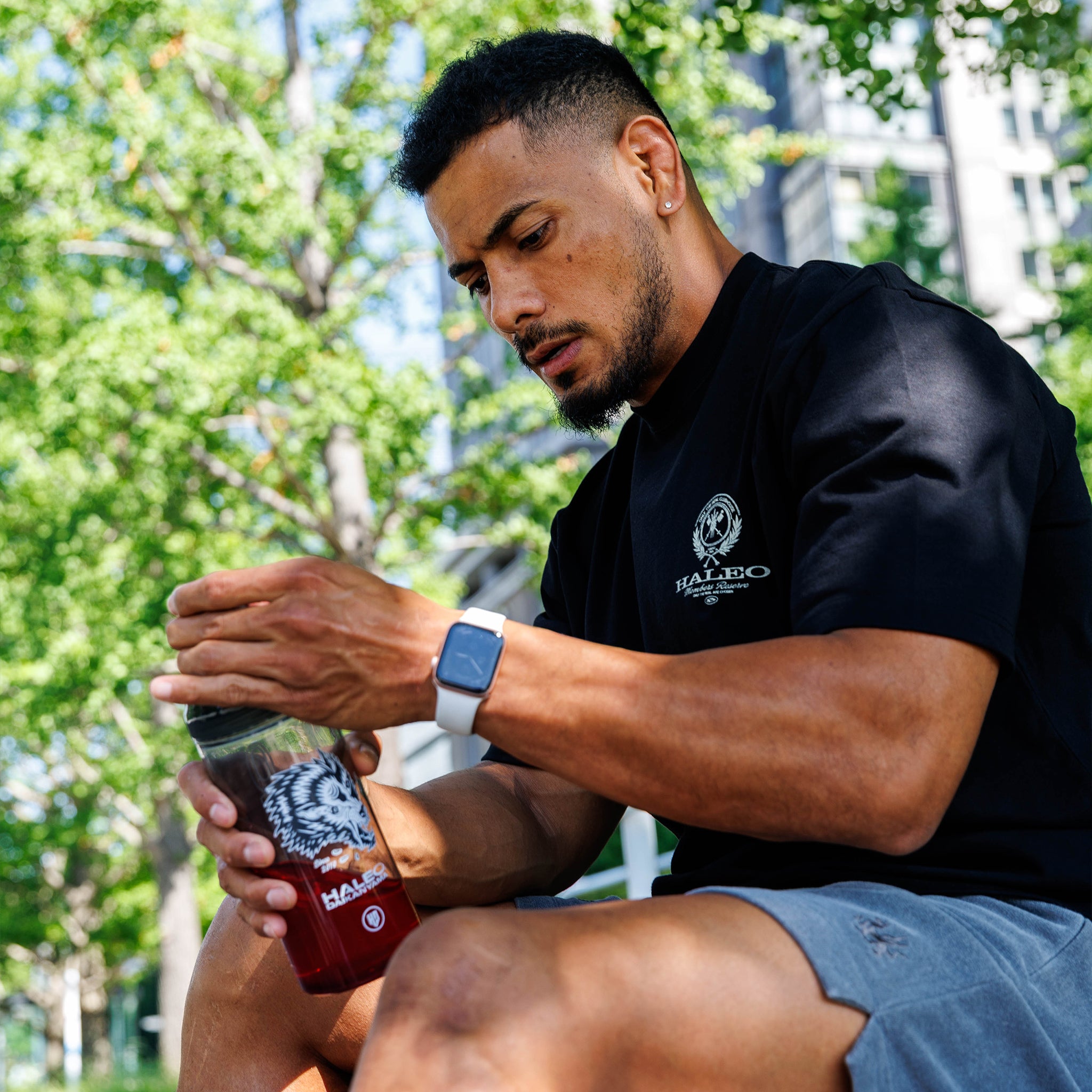 HALEO CLUB REAL TEE BLACK