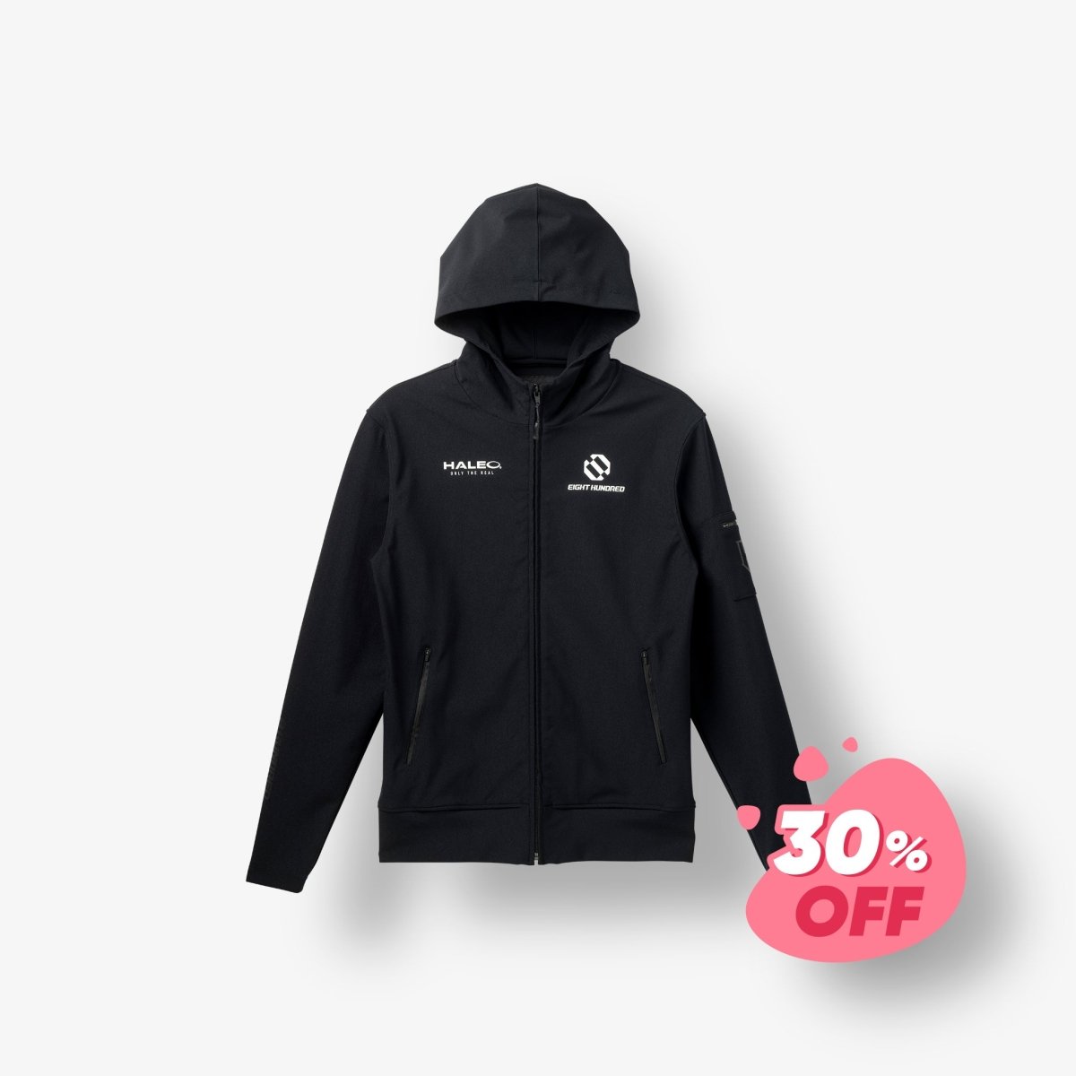 HALEO フード付きセットアップ　上下セット ブラック コレクション
