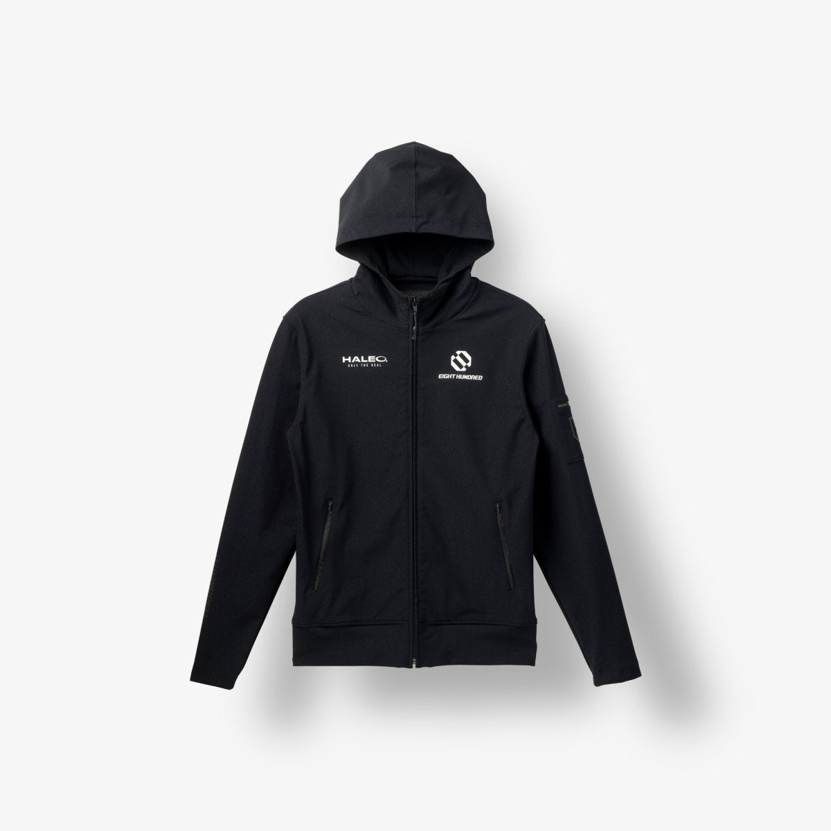 ハレオ カーゴジップフーディー パーカー 黒 ブラック XXL ジム HALEO HALEO 800 SPORT CARGO ZIP HOODIE