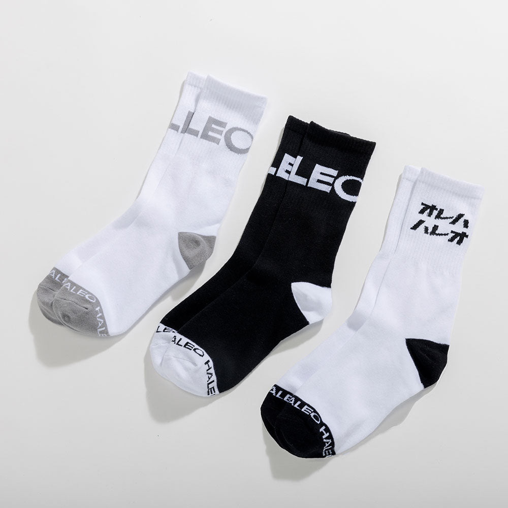 HALEO CREW SOCKS - 3 PACK - HALEO×バルクスポーツ公式ストア