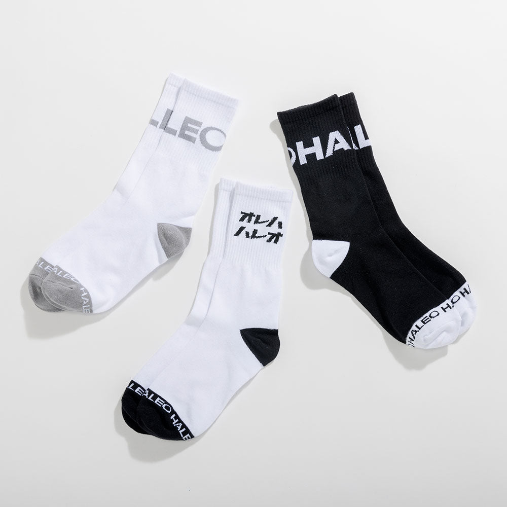 HALEO CREW SOCKS - 3 PACK - HALEO×バルクスポーツ公式ストア