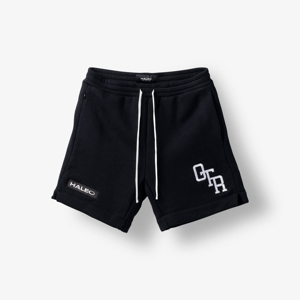 HALEO OTR BLACK SHORTS ショートパンツ フレンチテリーコットン