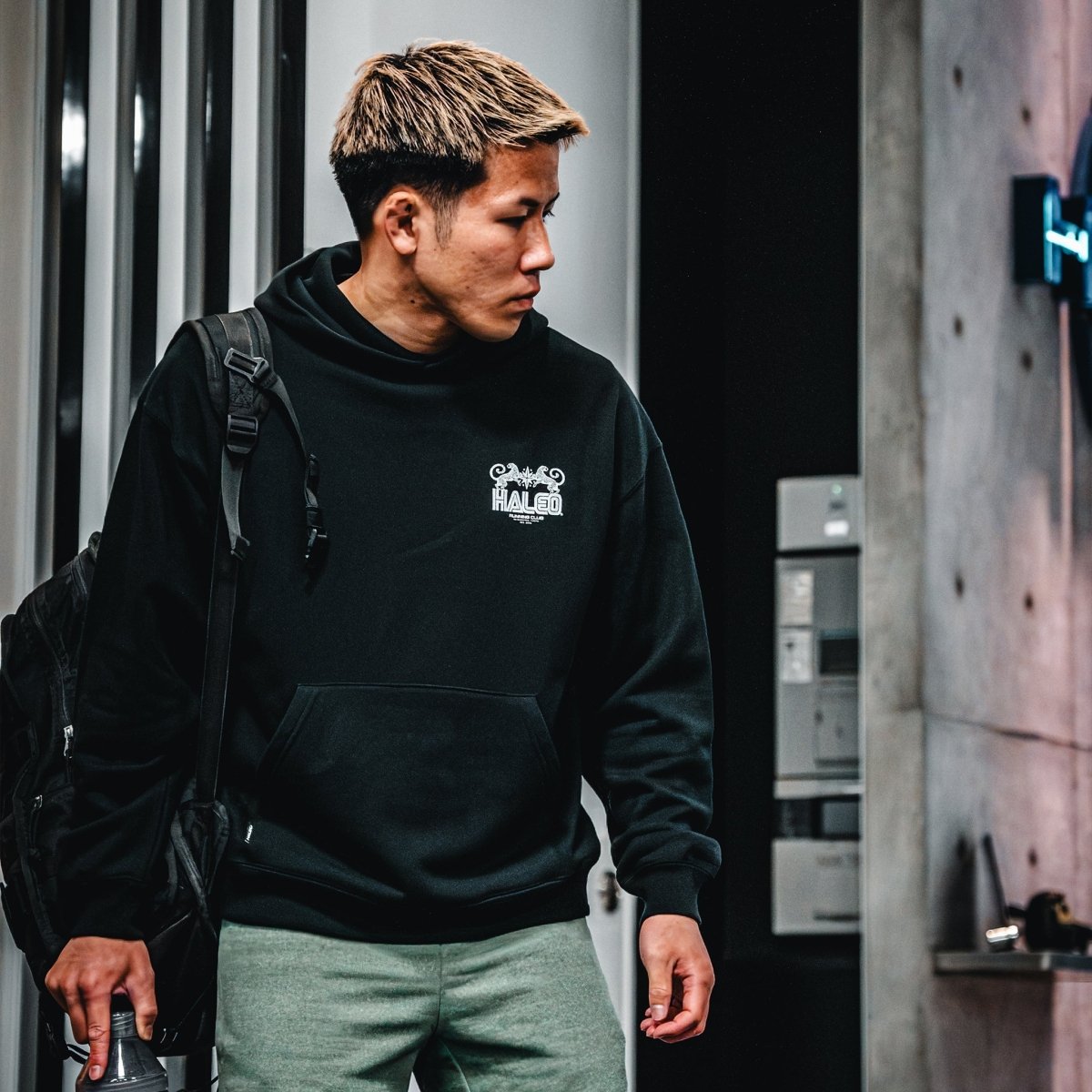 HALEO RUN CLUB HOODIE BLACK