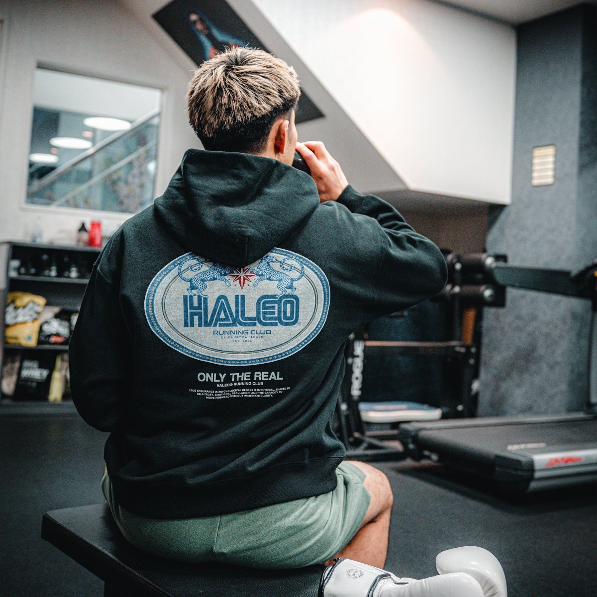 HALEO RUN CLUB HOODIE BLACK